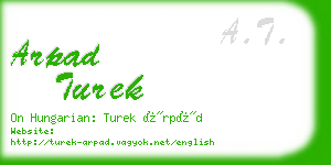 arpad turek business card